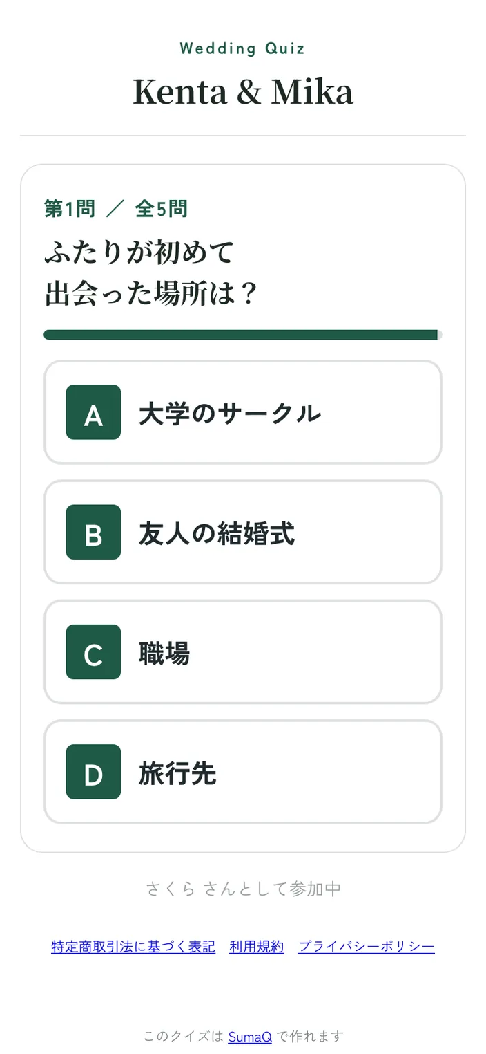 参加者のスマホ画面